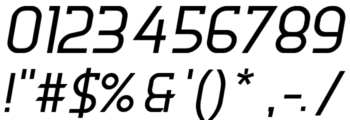 DERNIER Italic Font OTHER CHARS