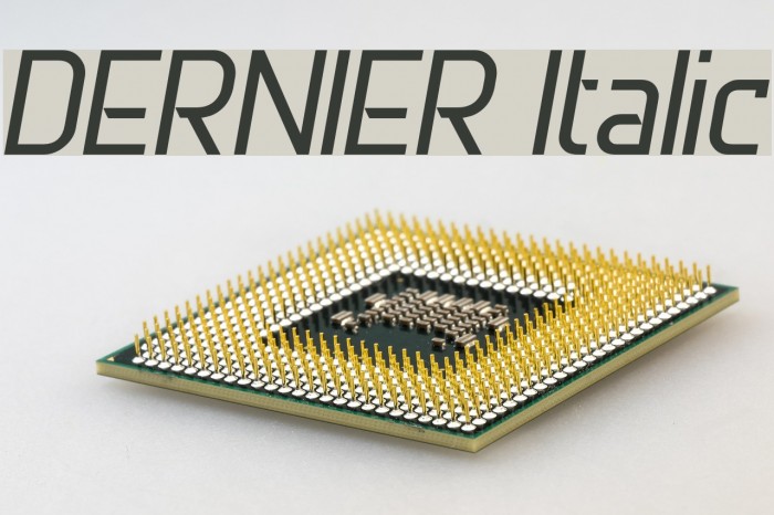 DERNIER Italic Font examples