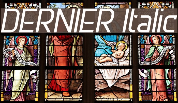DERNIER Italic Font examples