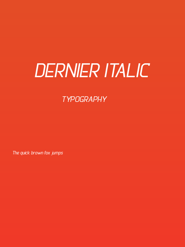 DERNIER Italic Poster