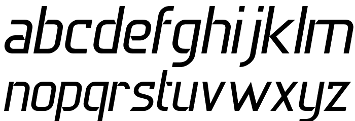 DERNIER Italic Font LOWERCASE