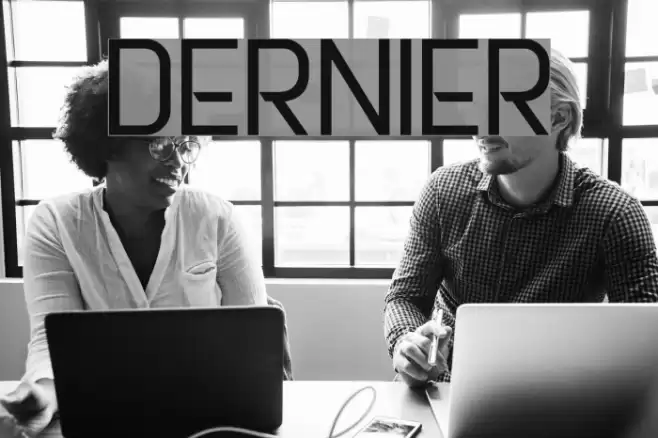 DERNIER Font examples