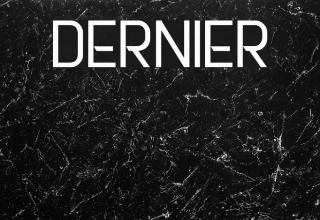 DERNIER Font examples
