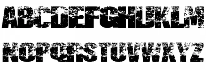 DESTRUCCION خط أحرف كبيرة