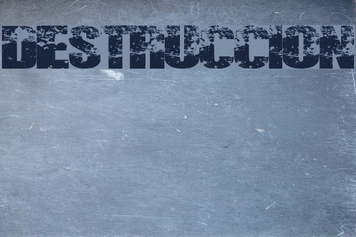 DESTRUCCION Font examples