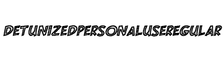 DETUNIZED PERSONAL USE Regular  لخطوط تنزيل