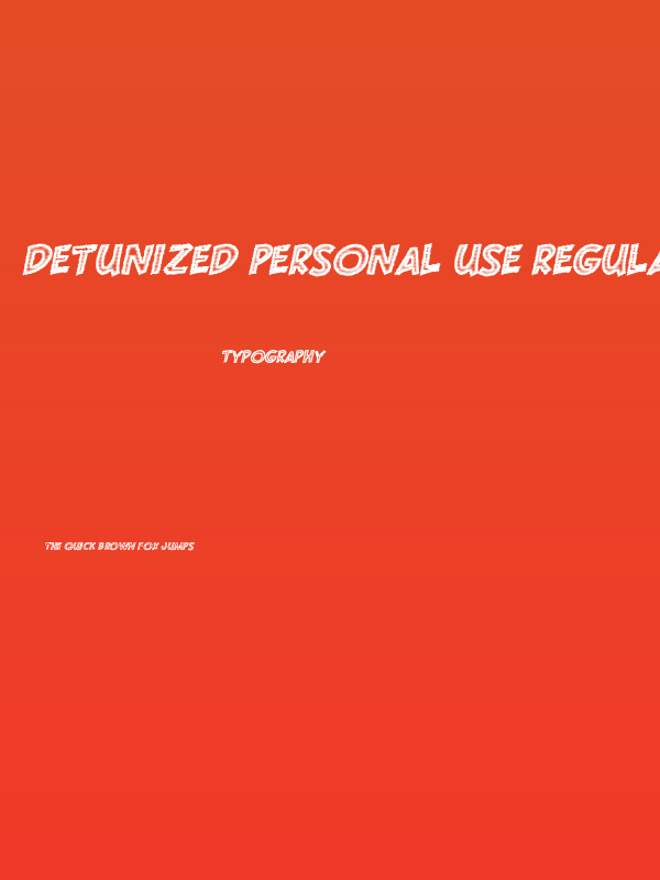 DETUNIZED PERSONAL USE Regular Poster