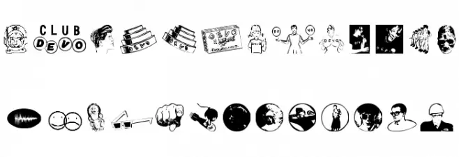 DEVO Dingbats 13 Font UPPERCASE