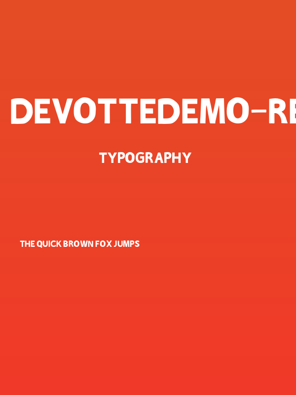 DEVOTTEDEMO-Regular Poster