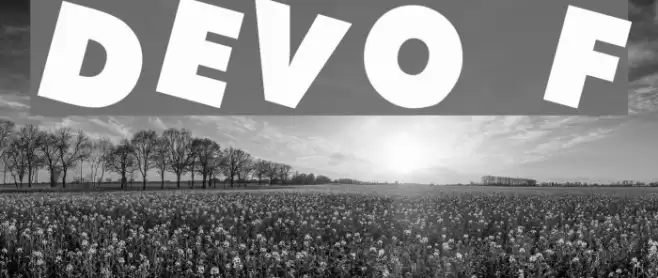 DEVO Font examples