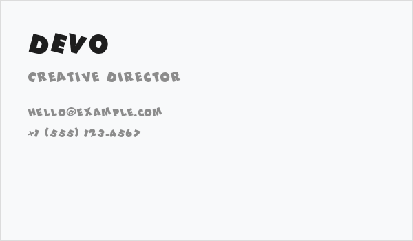 DEVO Business Card