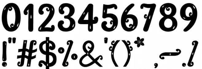 De Barong Font OTHER CHARS