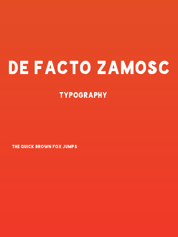 De Facto Zamosc Poster