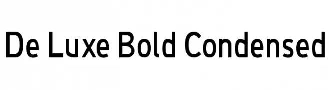 De Luxe Bold Condensed  Frei Schriftart Herunterladen