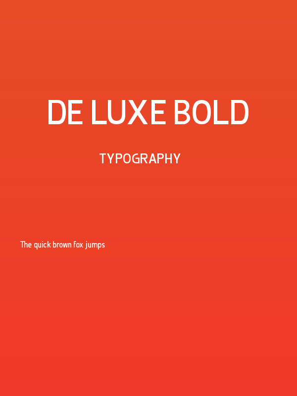 De Luxe Bold Poster