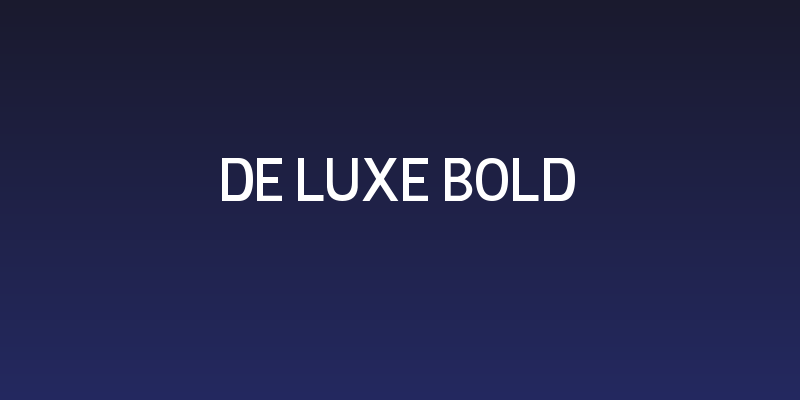 De Luxe Bold Social Header