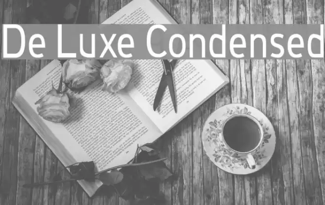 De Luxe Condensed Font examples