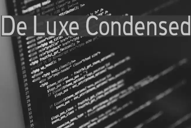De Luxe Condensed Font examples