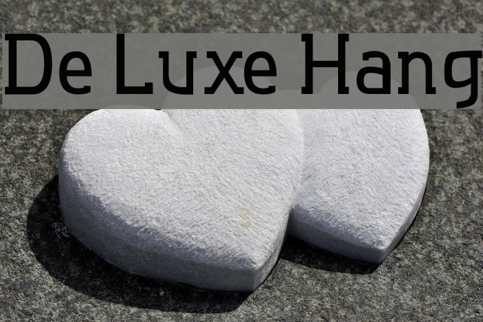 De Luxe Hang Font examples