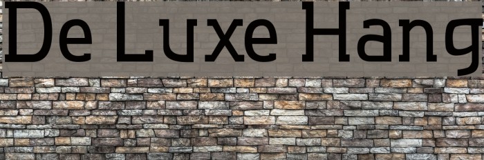 De Luxe Hang Font examples