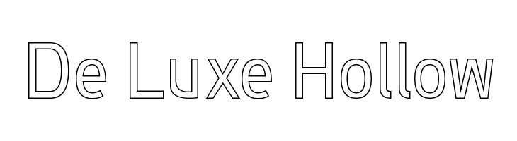 De Luxe Hollow Font