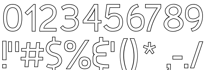 De Luxe Hollow Font OTHER CHARS