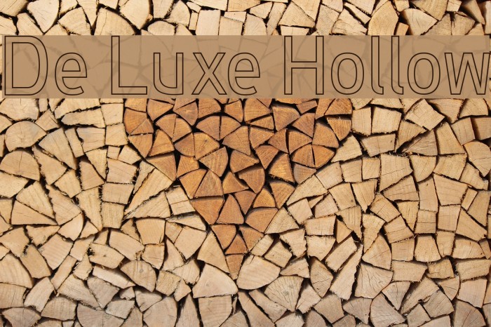 De Luxe Hollow Font examples