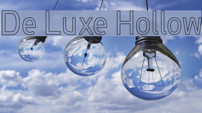 De Luxe Hollow Font examples