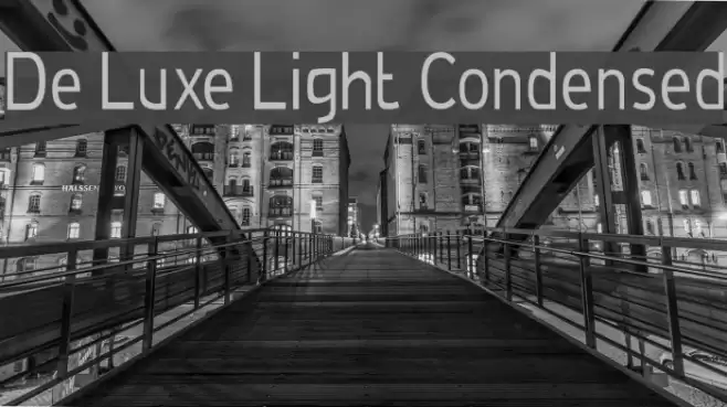 De Luxe Light Condensed フォント examples