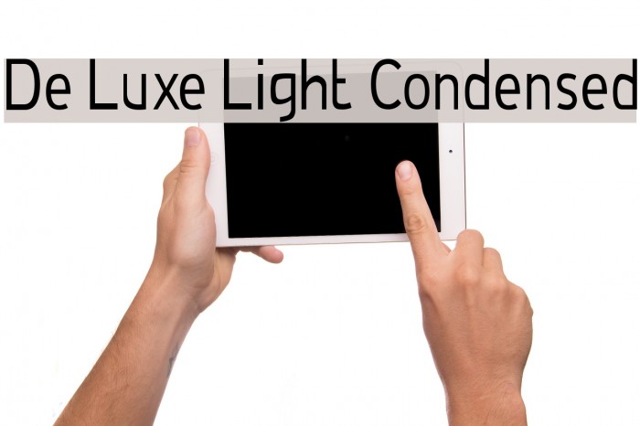 De Luxe Light Condensed Font examples