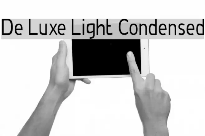 De Luxe Light Condensed フォント examples