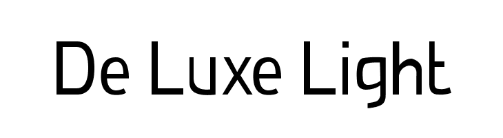 De Luxe Light Font
