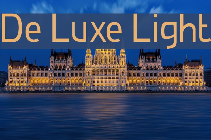 De Luxe Light Font examples