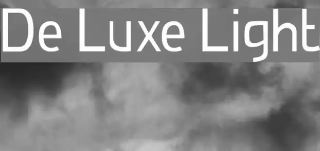 De Luxe Light Font examples