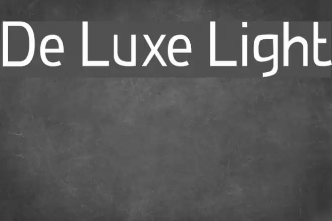De Luxe Light Font examples