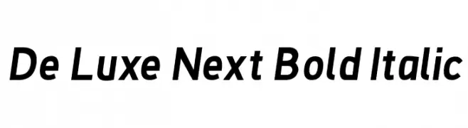 De Luxe Next Bold Italic  Fuentes Gratis Descargar