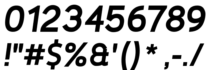 De Luxe Next Bold Italic Font OTHER CHARS