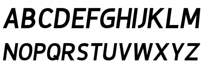 De Luxe Next Bold Italic 字体 大写