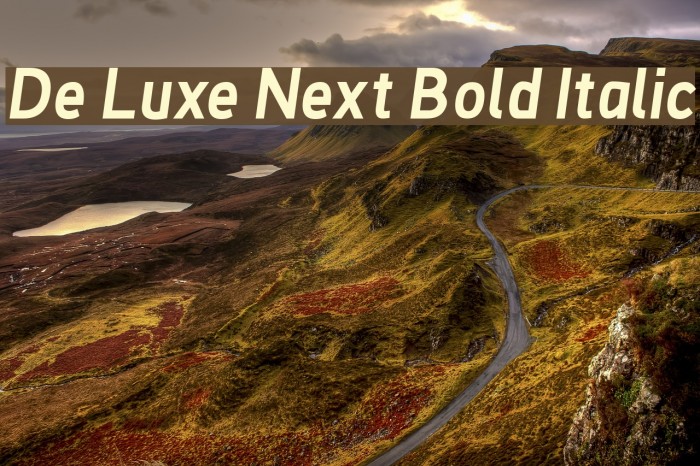 De Luxe Next Bold Italic Font examples