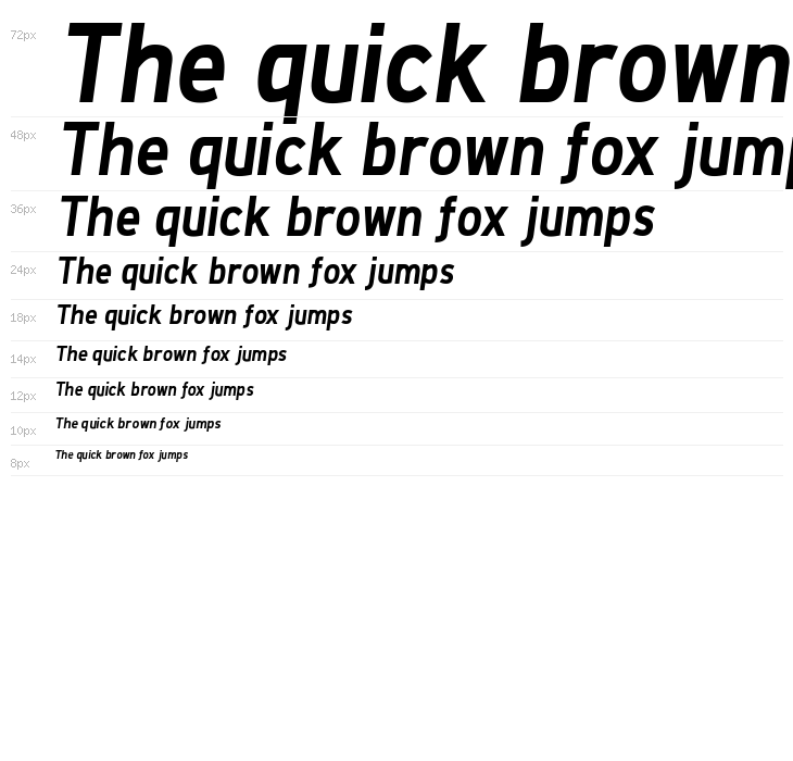 De Luxe Next Bold Italic Waterfall