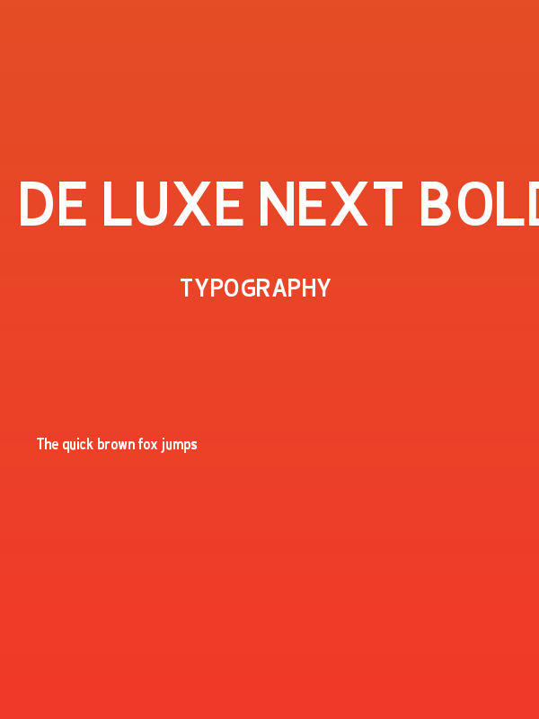 De Luxe Next Bold Poster