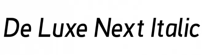 De Luxe Next Italic  لخطوط تنزيل