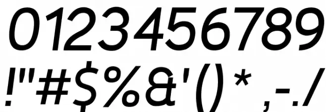 De Luxe Next Italic Font OTHER CHARS