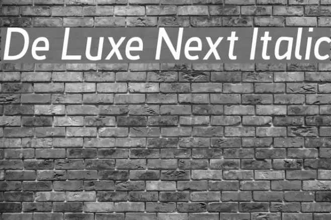 De Luxe Next Italic Font examples