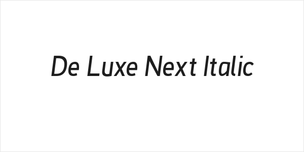 De Luxe Next Italic Logo