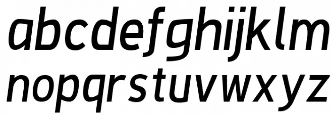 De Luxe Next Italic Caratteri MINUSCOLO