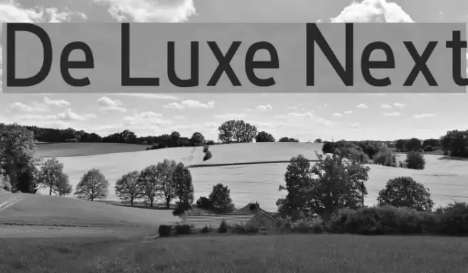 De Luxe Next Font examples