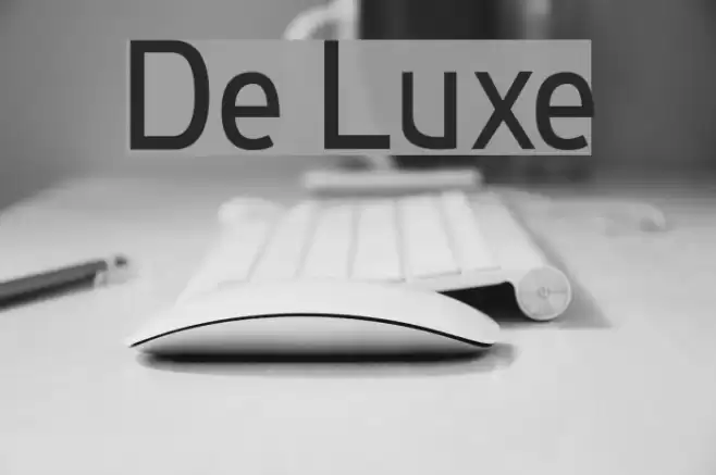De Luxe Font examples