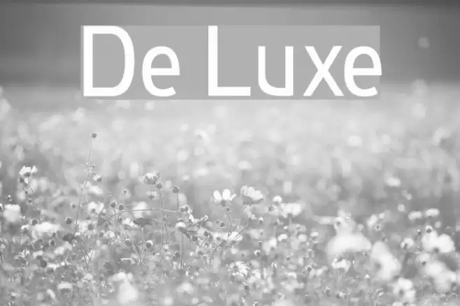 De Luxe Font examples