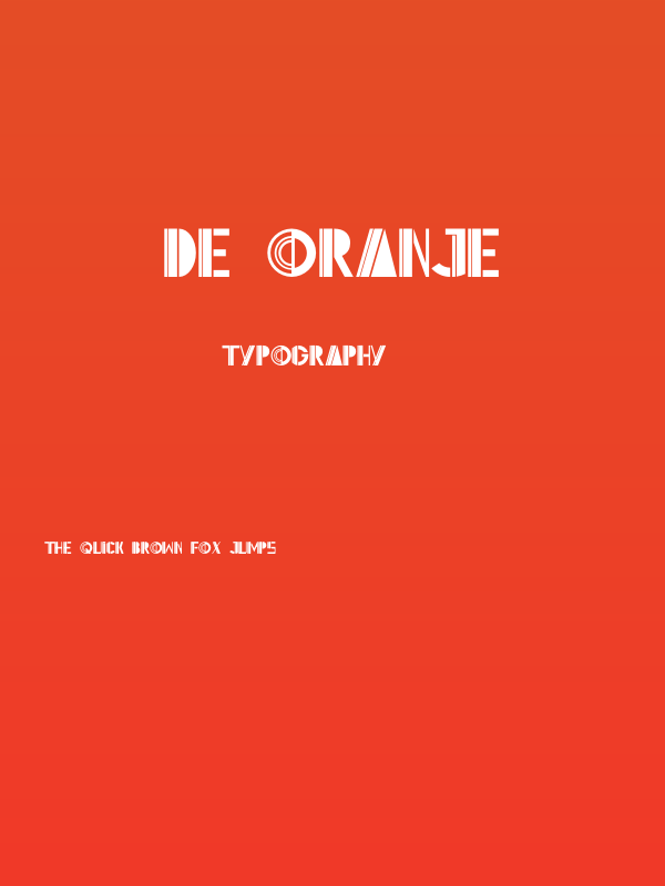 De Oranje Poster